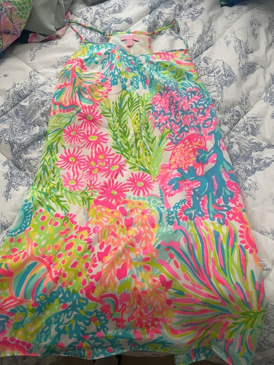Lilly Pulitzer Dresses & Skirts - Lilly Pulitzer Bright Multi-Color Tropical Print Dress
